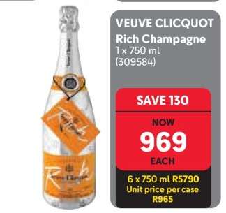 VEUVE CLICQUOT Rich Champagne