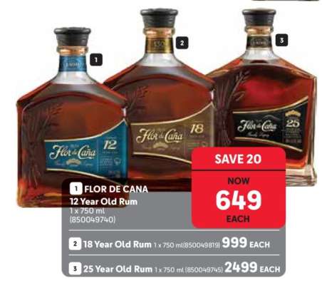 FLOR DE CANA 12 Year Old Rum