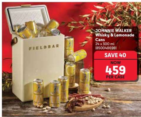 JOHNNIE WALKER Whisky & Lemonade Cans
