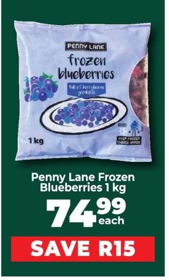 Penny Lane Frozen Blueberries 1 kg