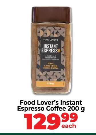Food Lover’s Instant Espresso Coffee 200 g