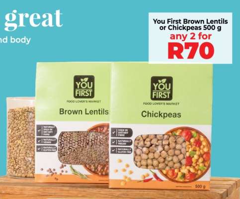 You First Brown Lentils or Chickpeas 500 g