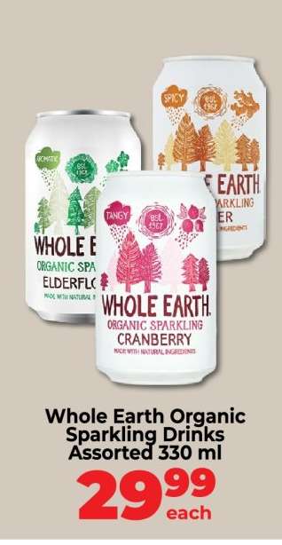 Whole Earth Organic Sparkling Drinks Assorted 330 ml