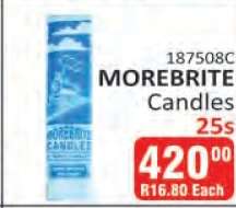MOREBRITE CANDLES