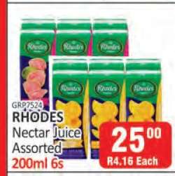 RHODES Nectar Juice Assorted