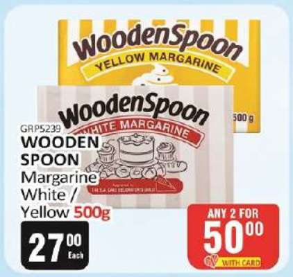 WOODEN SPOON Margarine White / Yellow 500g