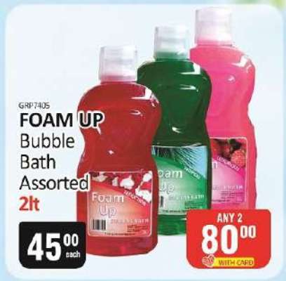 FOAM UP Bubble Bath Assorted 2lt