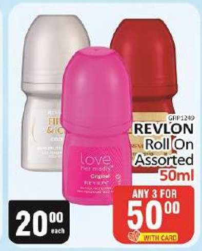 REVLON Roll On Assorted 50ml