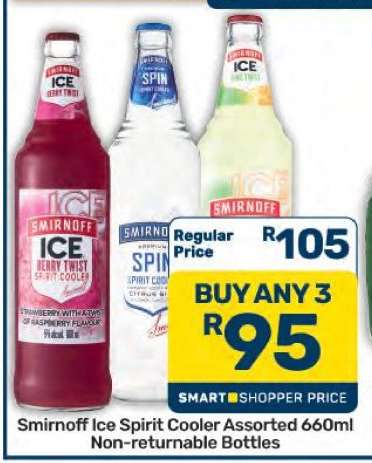 Smirnoff Ice Spirit Cooler Assorted 660ml