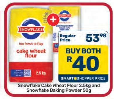 Snowflake Cake Wheat Flour 2.5kg and Snowflake Baking Powder 50g