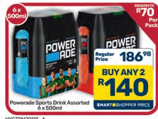 Powerade Sports Drink Assorted 6 x 500ml