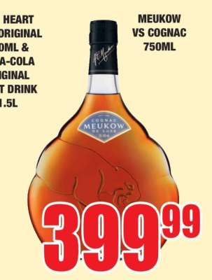 MEUKOW VS COGNAC 750ML