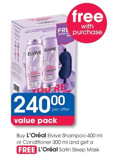 L'Oréal Elvive Shampoo 400 ml or Conditioner 300 ml