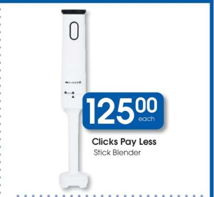 Clicks Pay Less Stick Blender