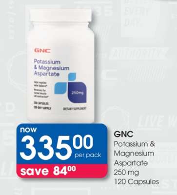 GNC Potassium & Magnesium Aspartate