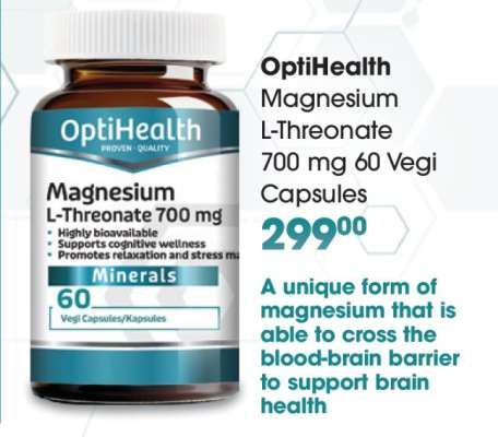 OptiHealth Magnesium L-Threonate 700 mg 60 Vegi Capsules