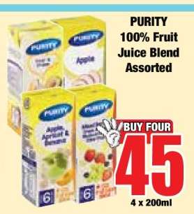 PURITY 100% Fruit Juice Blend Assorted