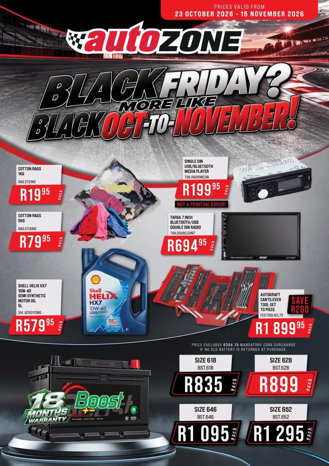 AutoZone specials - 10.23.2026 - 11.15.2026. Page 1
