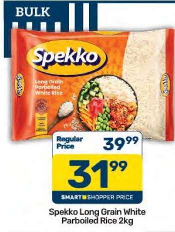 Spekko Long Grain White Parboiled Rice 2kg