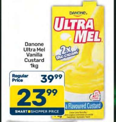 Danone Ultra Mel Vanilla Custard 1Kg