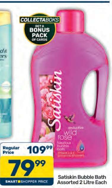 Satiskin Bubble Bath Assorted 2 Litre Each