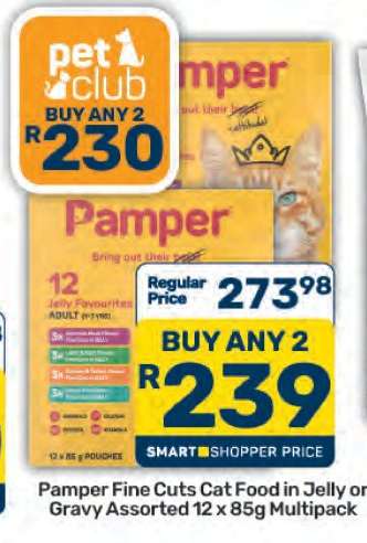 Pamper Fine Cuts Cat Food in Jelly or Gravy Assorted 12 x 85g Multipack