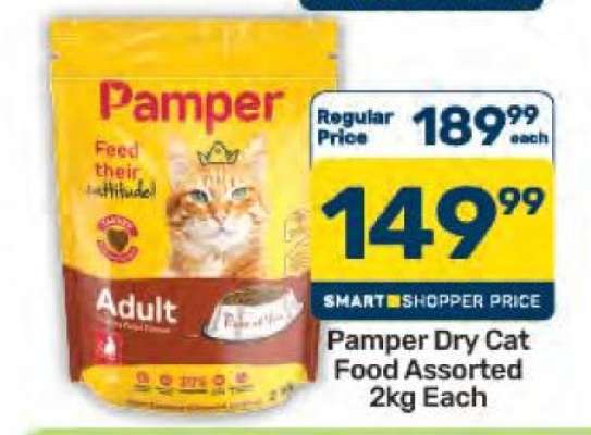 Pamper Dry Cat Food Assorted 2kg Each