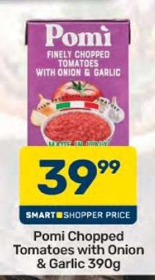 Pomi Chopped Tomatoes with Onion & Garlic 390g