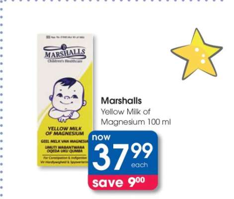 Marshalls Yellow Milk of Magnesium 100 ml