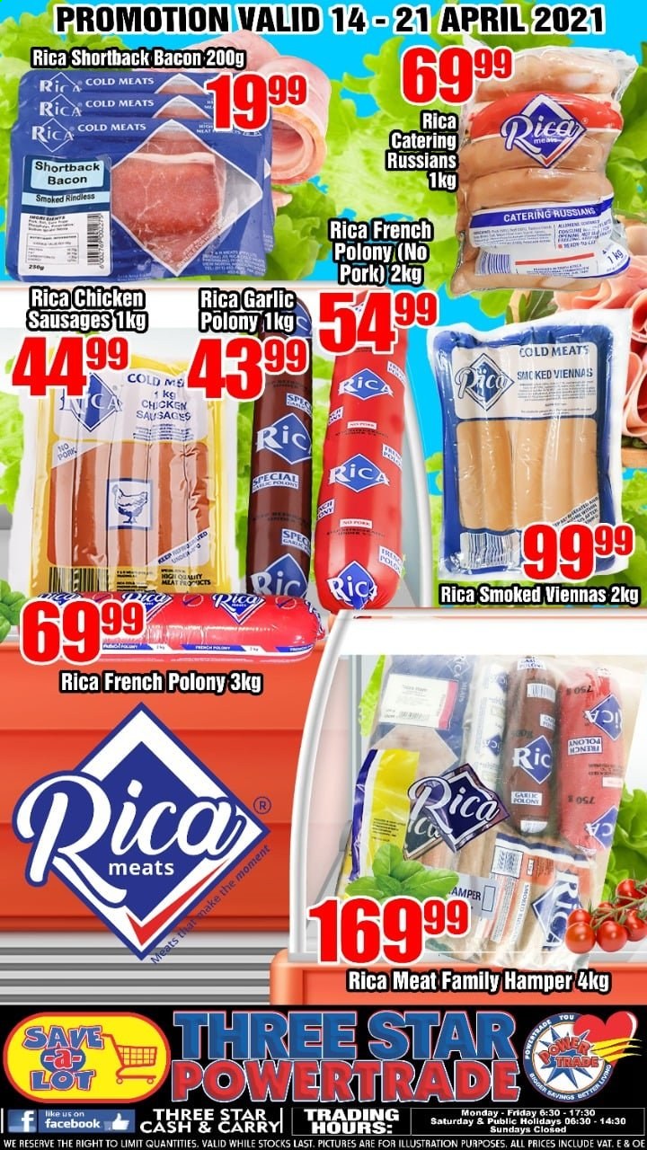 Three Star Cash and Carry specials - 04.14.2021 - 04.21.2021. 