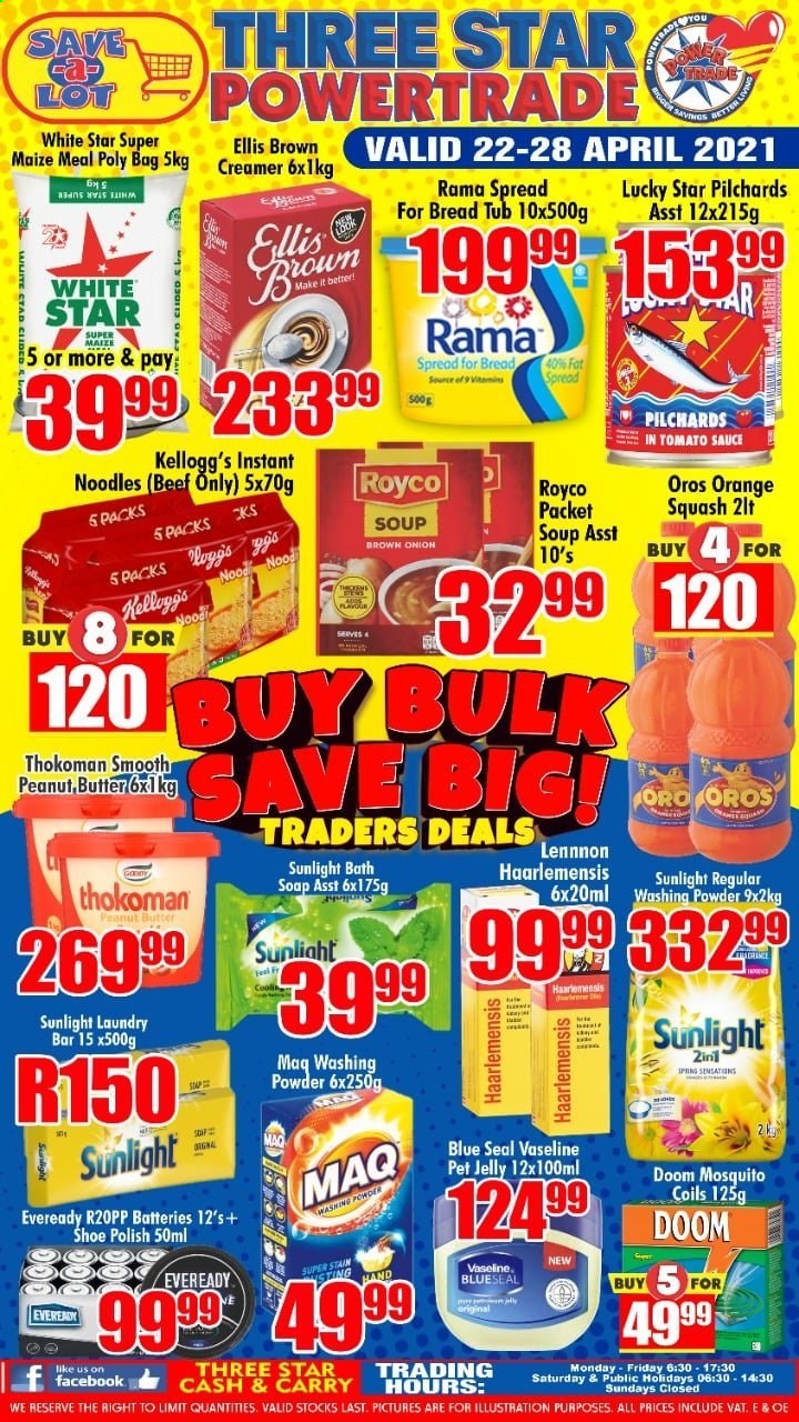 Three Star Cash and Carry specials - 04.22.2021 - 04.28.2021. 