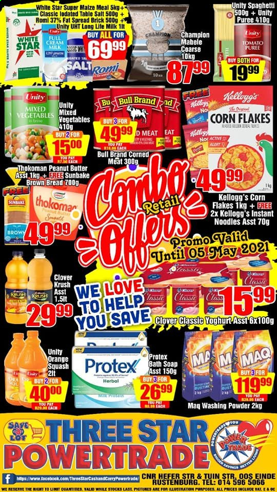 Three Star Cash and Carry specials - 04.29.2021 - 05.05.2021. 